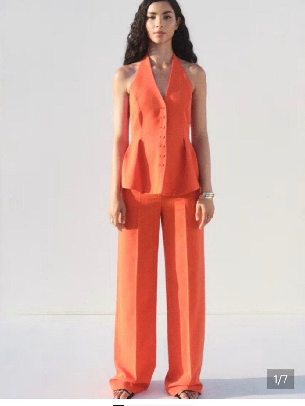 NWOT Mango Halter Peplum Top XxL And Pants Size 16